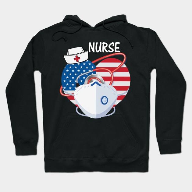 Proud Nurse - Flag USA Nurse Hoodie by janayeanderson48214